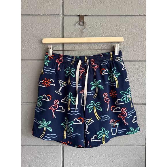 Men's Chubbies Neon Lights Classic Swim Trunks size 5.5 in Navy Blue size S - Picture 3 of 5